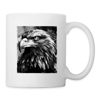 Adler Porträt - Tasse - Weiß - Rechts