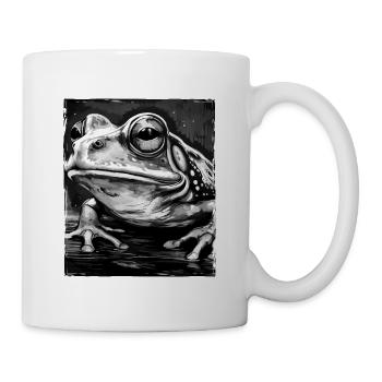 Frosch Porträt - Tasse - Weiß - Rechts