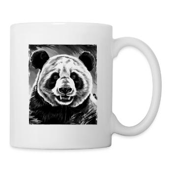 Panda Porträt - Tasse - Weiß - Rechts