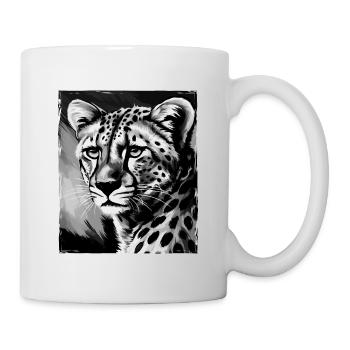 Gepard Porträt - Tasse - Weiß - Rechts