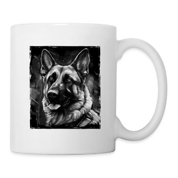 German Shepherd Dog Portrait - Mug - white - Right