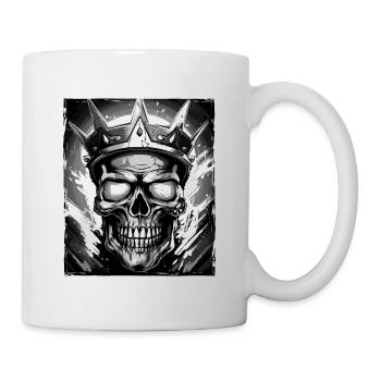 Crâne Roi Couronne - Mug blanc - blanc - Droite