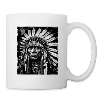 Apache Indian Chief Skull - Mug - white - Right