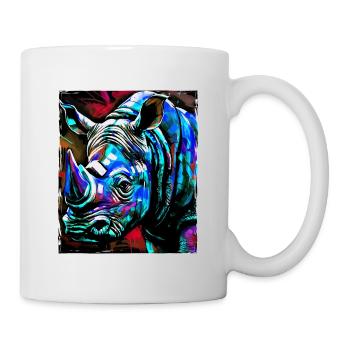 Nashorn Porträt - Tasse - Weiß - Rechts