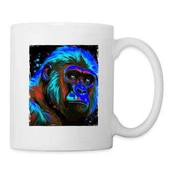 Gorilla Porträt - Tasse - Weiß - Rechts