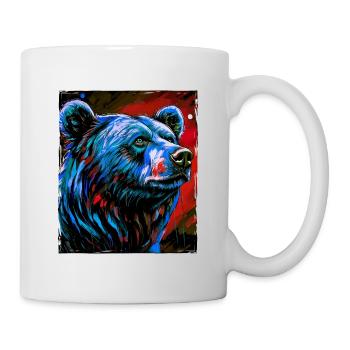 Bär Porträt - Tasse - Weiß - Rechts