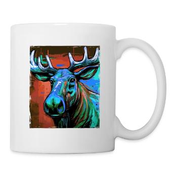 Moose Portrait - Mug - white - Right