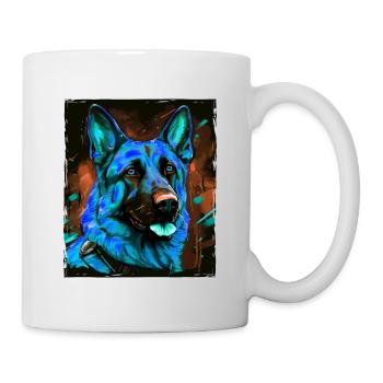 German Shepherd Dog Portrait - Mug - white - Right