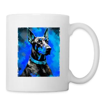 Doberman Dog Portrait - Mug - white - Right