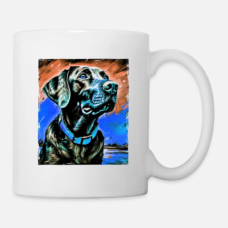 Labrador Hund Porträt - Tasse - Weiß