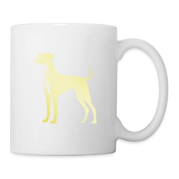 Whippet Hund Silhouette - Tasse - Weiß - Rechts