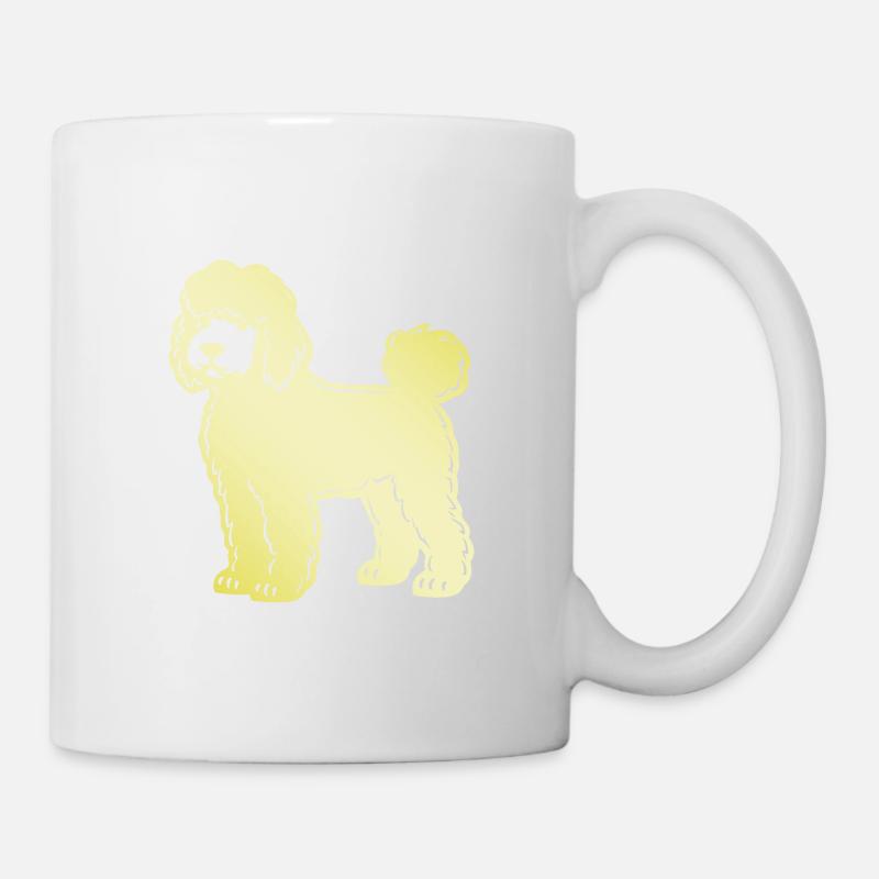 Poodle Hund Silhouette - Tasse - Weiß