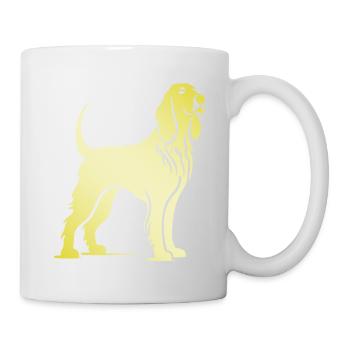 Afghan Hound Dog Silhouette - Mug - white - Right