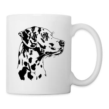 Portrait Dalmatien Chien Chien Wilsigns - Mug blanc - blanc - Droite
