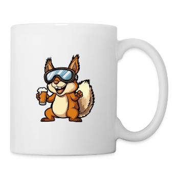 Écureuil Après-Ski Bière Bande dessinée - Mug blanc - blanc - Droite