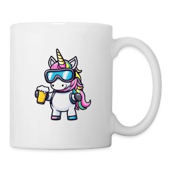 Licorne Après-Ski Bière Bande Dessinée - Mug blanc - blanc - Droite