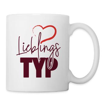 Lieblingstyp mit Herz - Tasse - Weiß - Rechts