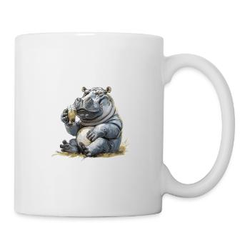 Hippopotamus Beer Funny - Mug - white - Right
