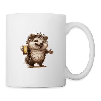 Hérisson Bière Drôle - Mug blanc - blanc - Droite