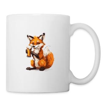 Fuchs Bier Lustig - Tasse - Weiß - Rechts