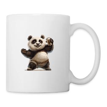 Panda Bière Drôle - Mug blanc - blanc - Droite