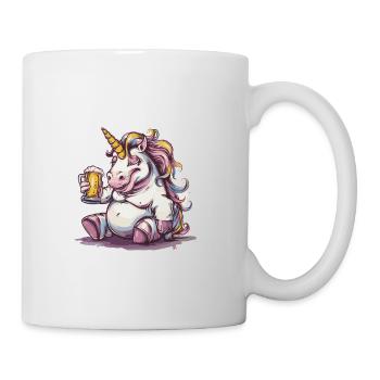 Licorne Bière Drôle - Mug blanc - blanc - Droite