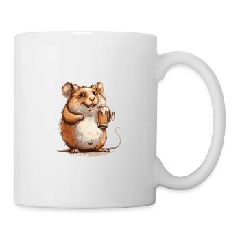 Bière de hamster drôle - Mug blanc - blanc - Droite