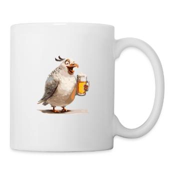 Pigeon Bird Beer Funny - Mug - white - Right