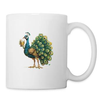 Bière Peacock Bird Drôle - Mug blanc - blanc - Droite