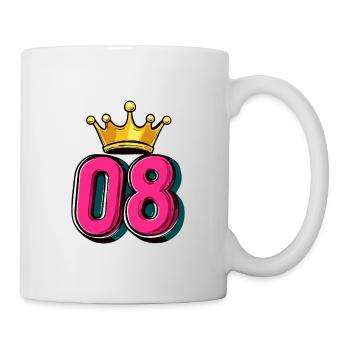 Couronne à 8 chiffres - Mug blanc - blanc - Droite