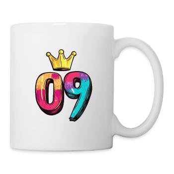 Couronne à 9 chiffres - Mug blanc - blanc - Droite