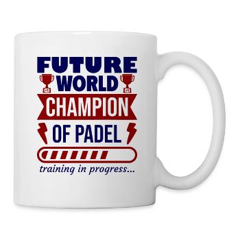 Zukünftiger Padel-Weltmeister, Sportgeschenk - Tasse - Weiß - Rechts