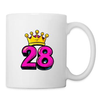 28 Number Krone - Mug - white - Right