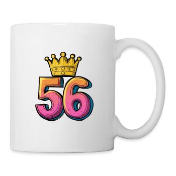 56 Nombre Couronne - Mug blanc - blanc - Droite