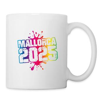 Mallorca 2025 Bunt Klecks - Tasse - Weiß - Rechts