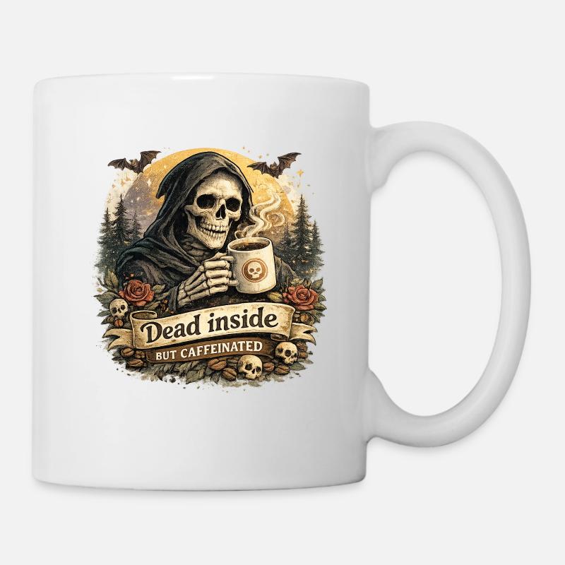 Mort and Café Caffeiné - Mug - white