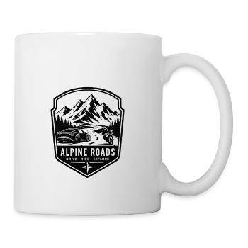 Alpenstraßen Berge & Straßen - Tasse - Weiß - Rechts