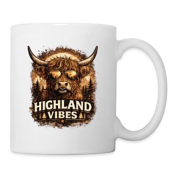 Ambiances des Highlands en sépia - Mug blanc - blanc - Droite