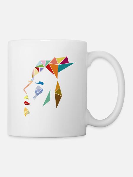 Frauengesicht - Tasse - Weiß