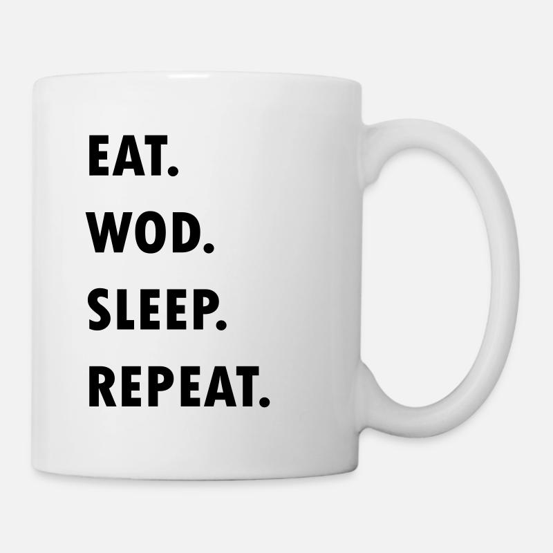 Eat. WOD. Sleep. Repeat. - Mug - white