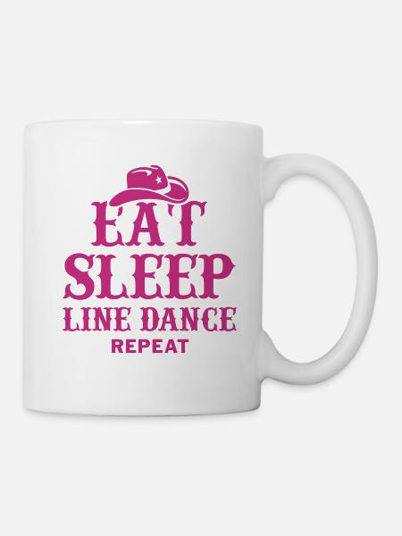 EAT SLEEP LINE DANCE - Tasse - Weiß