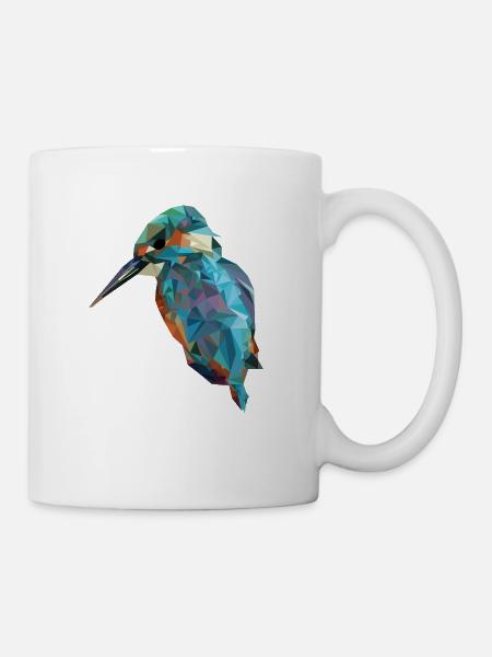 bird in triangles - Mug - white