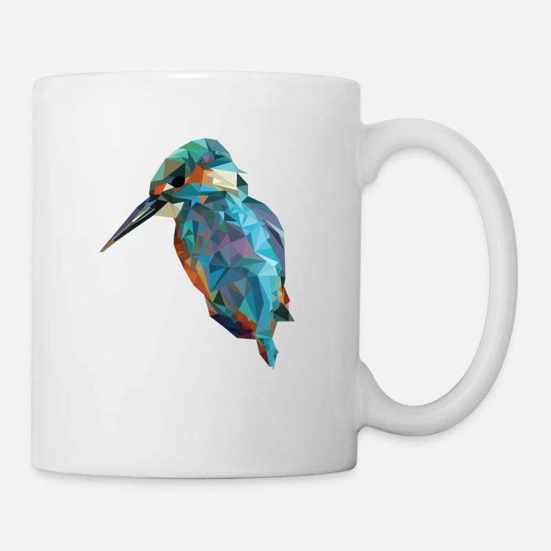 bird in triangles - Mug - white