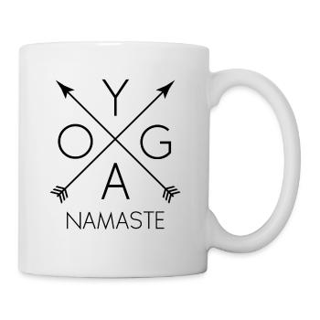 YOGA Namaste noir - Mug blanc - blanc - Droite