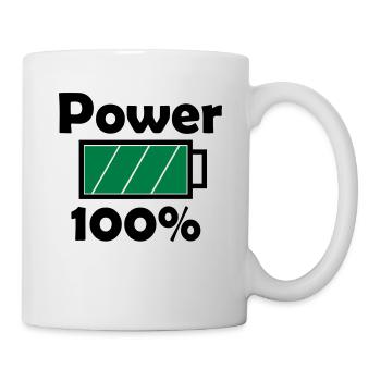 Power 100% with full battery icon - Mug - white - Right