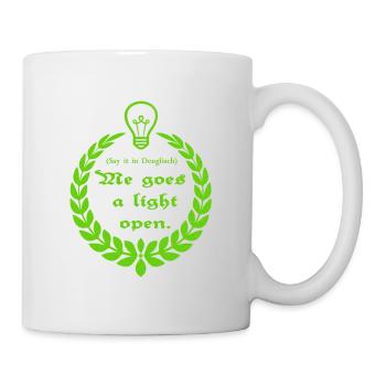 Denglisch Lesson 4 "Mir geht ein Licht auf" - Tasse - Weiß - Rechts
