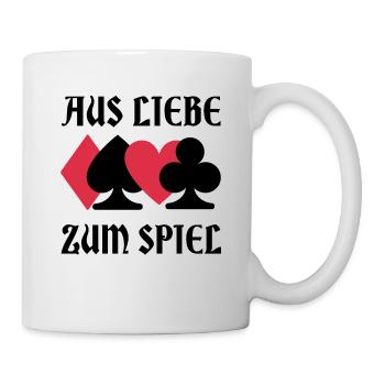 Skat Geschenkidee Toll super modern witzig lusig - Tasse - Weiß - Rechts