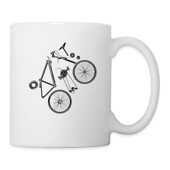 Vélo partage des mécaniques amusantes cadeau de cyclisme - Mug blanc - blanc - Droite