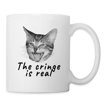 The cringe is real cat - Mug - white - Right