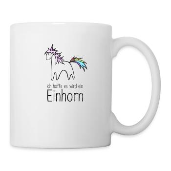 Einhorn Schwangerschaft - Tasse - Weiß - Rechts